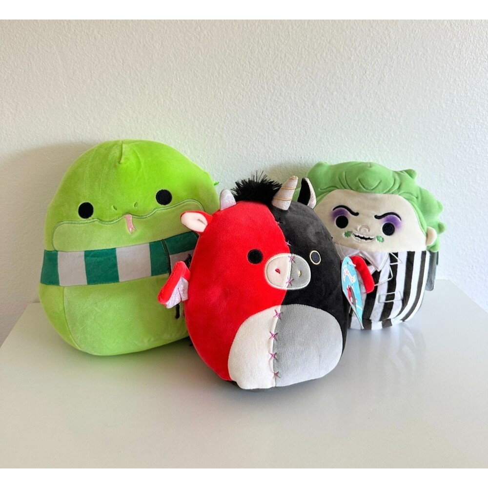 NWT Squishmallows Lot Harry Potter Slytherin Snake, Baidolita, Beetlejuice Plush